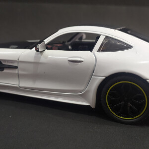 Exclusive Alloy Mercedes V8 Turbo Die Cast Metal Car 1:24 AMG GTR Pull Back with Openable Doors Light & Sound