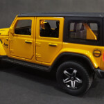 Exclusive Alloy Metal Die-cast Car 1:32 RUBICON Diecast Metal Pullback Toy car with Openable Doors & Light, Music