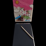 Unicorn Cartoon Printed 2 Pack Scratch Paper Note, DIY Art Book with Wooden Stylus Scratching Tool for Kids, Girls, Boys