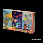 3in1 Combo - India MAP, World MAP, Solar System ;Jigsaw Puzzles for Kids ;Learning Aid & Educational Toy ; Age 5+